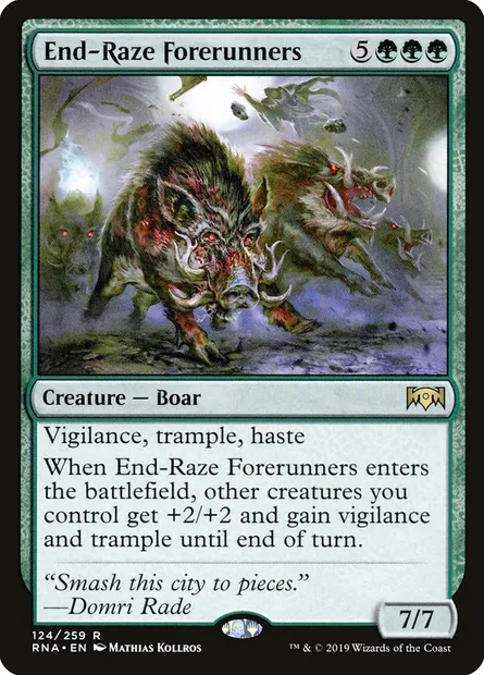 End-Raze Forerunners, Magic card RNA 124 — Ravnica Allegiance set