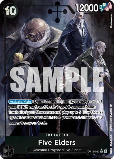 Five Elders, One Piece card OP13-082 — CARRYING ON HIS WILL set