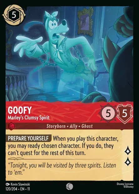 Goofy - Marley's Clumsy Spirit, Disney Lorcana card CH11-120 — Winterspell set