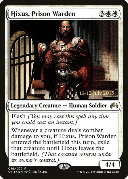 Hixus, Prison Warden, Magic card PORI 19s — Magic Origins Promos set