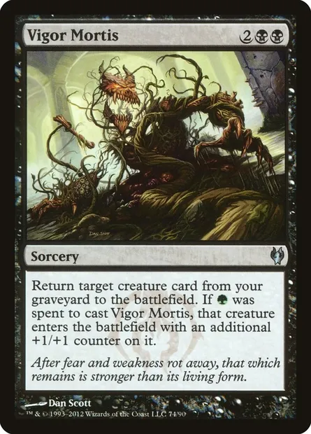 Vigor Mortis, carte Magic DDJ 74 — extension Duel Decks: Izzet vs. Golgari