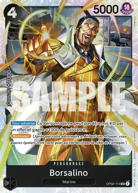 Borsalino, carte One Piece OP02-114 — extension PARAMOUNT WAR