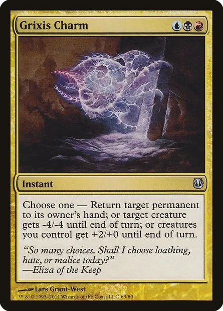 Grixis Charm, Magic card DDH 63 — Duel Decks: Ajani vs. Nicol Bolas set