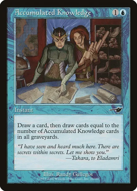 Accumulated Knowledge, Magic card NEM 26 — Nemesis set