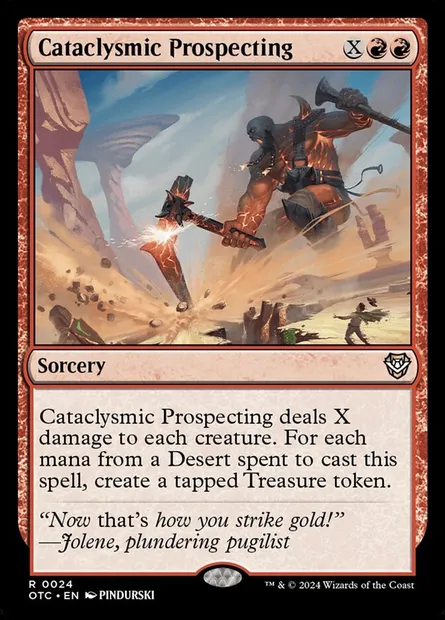 Cataclysmic Prospecting, Magic card OTC 24 — Outlaws of Thunder Junction Commander set