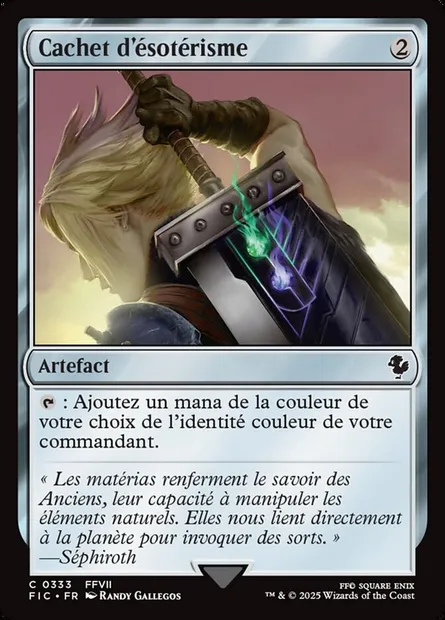 Cachet d'ésotérisme, carte Magic FIC 333 — extension Final Fantasy Commander