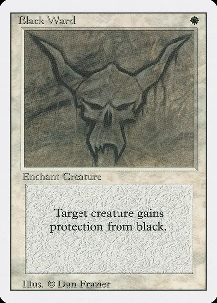 Black Ward, Magic card 3ED 5 — Revised Edition set