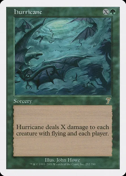Ouragan, carte Magic 7ED 252 — extension Septième Edition