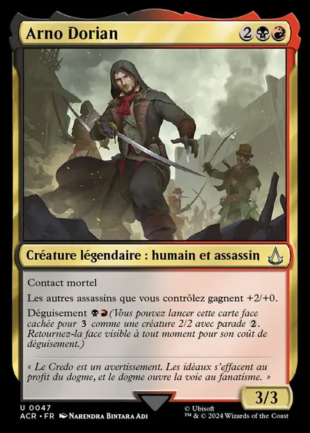 Arno Dorian, carte Magic ACR 47 — extension Assassin's Creed