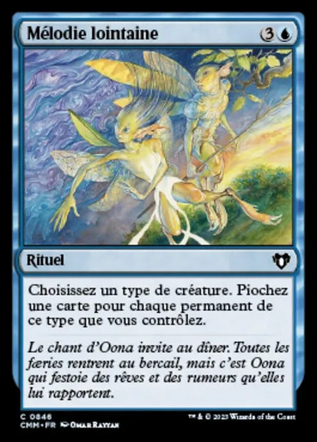 Mélodie lointaine, carte Magic CMM 846 — extension Commander Masters
