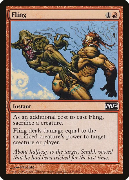 Fling, Magic card M12 134 — Magic 2012 set
