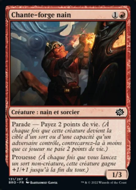 Chante-forge nain, carte Magic BRO 131 — extension La Guerre Fratricide