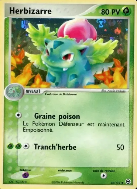 Herbizarre, carte Pokémon RG 35 — extension EX Rouge Feu & Vert Feuille