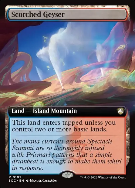 Scorched Geyser, Magic card SOC 102 — Secrets of Strixhaven Commander set