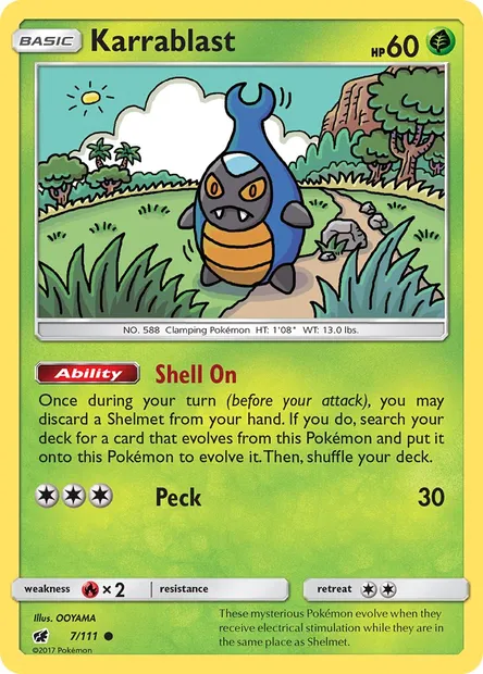Karrablast, Pokémon card CIN 7 — Crimson Invasion set
