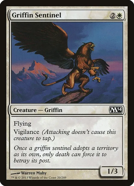 Griffin Sentinel, Magic card M14 20 — Magic 2014 set
