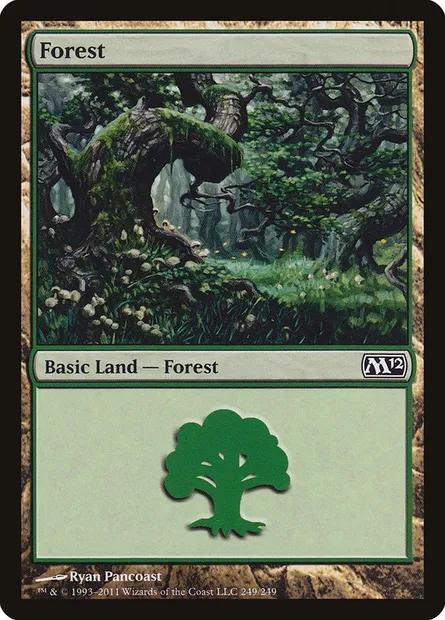 Forest, Magic card M12 249 — Magic 2012 set