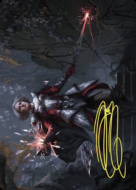 Rowan, Scion of War // Rowan, Scion of War, Magic card AWOE 31 — Wilds of Eldraine Art Series set