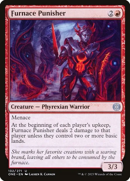 Furnace Punisher, Magic card ONE 132 — Phyrexia: All Will Be One set