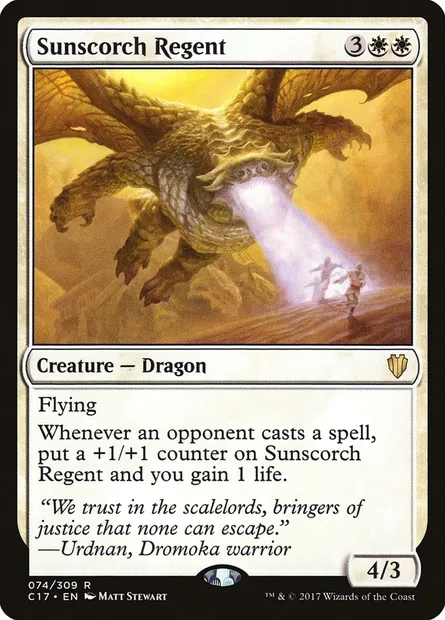 Sunscorch Regent, Magic card C17 74 — Commander 2017 set