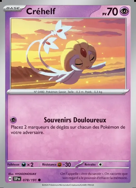 Créhelf, carte Pokémon SSP 078 — extension Étincelles Déferlantes
