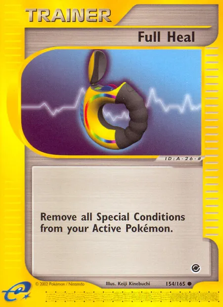 Full Heal, Pokémon card EX 154 — Expedition Base Set set