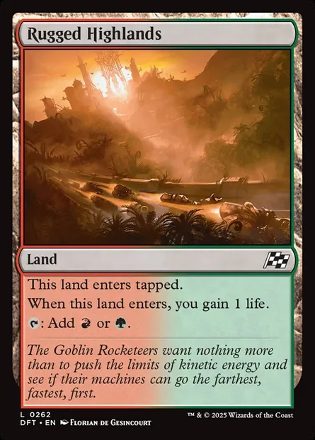 Rugged Highlands, Magic card DFT 262 — Aetherdrift set