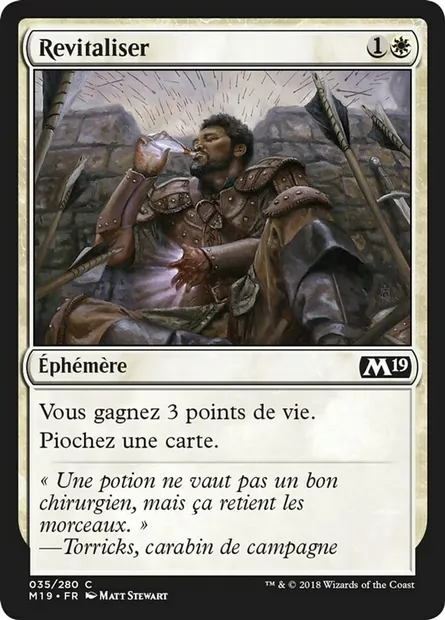 Revitaliser, carte Magic M19 35 — extension Core Set 2019