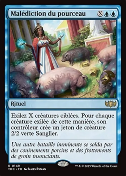 Malédiction du pourceau, carte Magic TDC 149 — extension Tarkir: Dragonstorm Commander