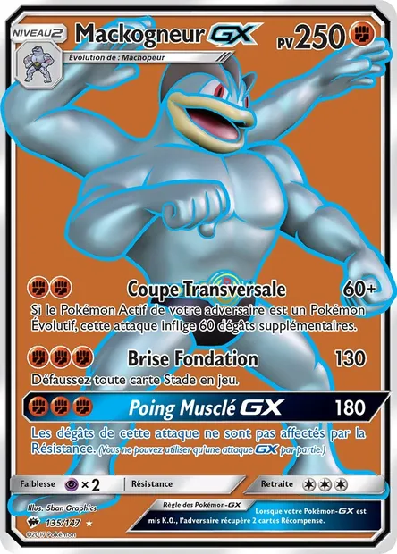 Mackogneur GX, carte Pokémon BUS 135 — extension Ombres Ardentes
