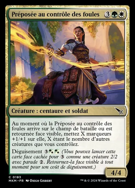 Préposée au contrôle des foules, carte Magic MKM 193 — extension Murders at Karlov Manor