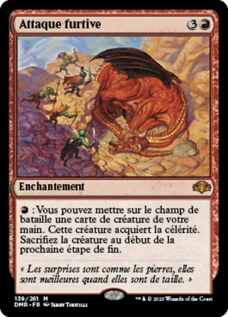 Attaque furtive, carte Magic DMR 139 — extension Dominaria Remastered