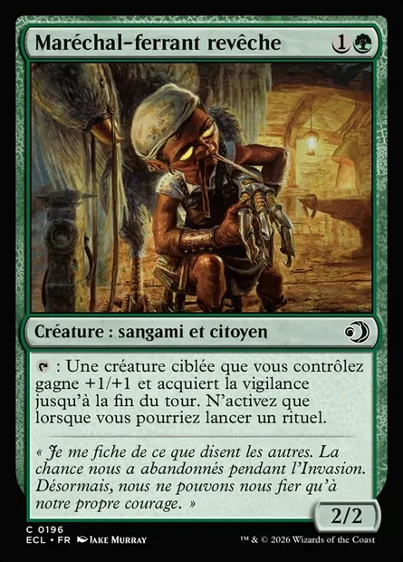 Maréchal-ferrant revêche, carte Magic ECL 196 — extension Lorwyn Eclipsed
