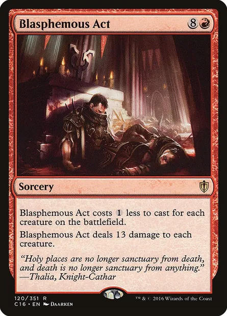 Blasphemous Act, Magic card C16 120 — Commander 2016 set