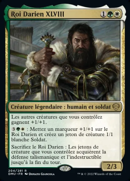 Roi Darien XLVIII, carte Magic DMU 204 — extension Dominaria Uni