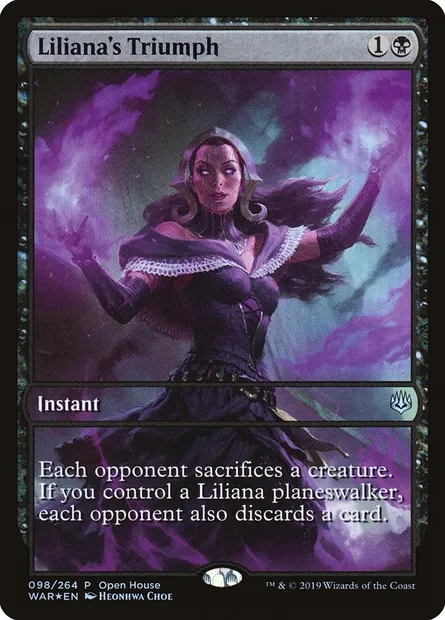 Triomphe de Liliana, carte Magic PWAR 98 — extension War of the Spark Promos