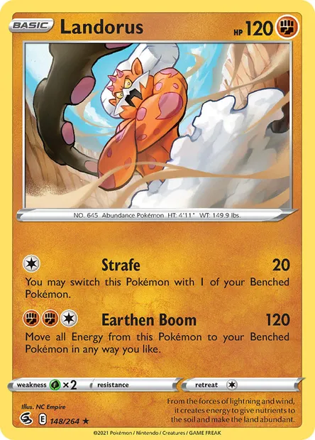 Landorus, Pokémon card FST 148 — Fusion Strike set