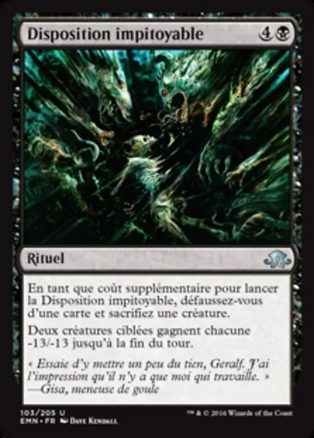 Disposition impitoyable, carte Magic EMN 103 — extension La lune hermétique