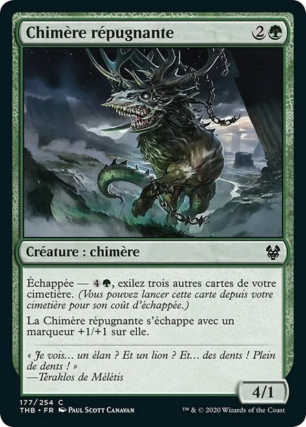 Chimère répugnante, carte Magic THB 177 — extension Theros Beyond Death