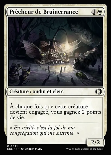 Prêcheur de Bruinerrance, carte Magic ECL 41 — extension Lorwyn Eclipsed