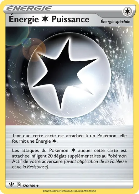 Énergie Colorless Puissance, carte Pokémon DAA 176 — extension Ténèbres Embrasées