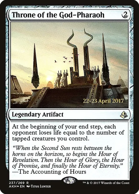 Trône du Dieu-Pharaon, carte Magic PAKH 237s — extension Amonkhet Promos