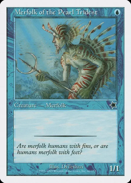 Merfolk of the Pearl Trident, Magic card S99 42 — Starter 1999 set