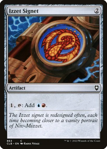 Izzet Signet, Magic card CLB 863 — Commander Legends: Battle for Baldur's Gate set