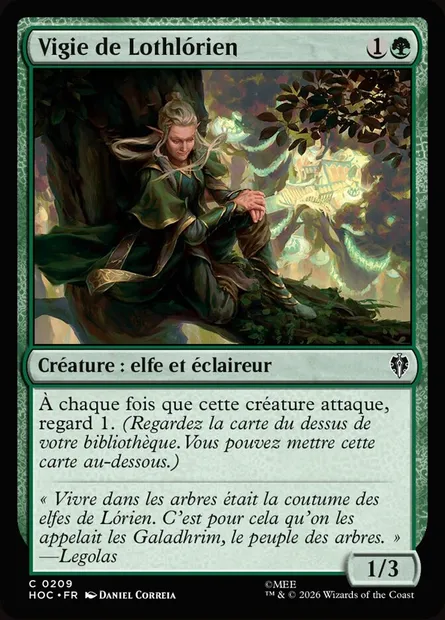 Vigie de Lothlórien, carte Magic HOC 209 — extension The Hobbit Eternal