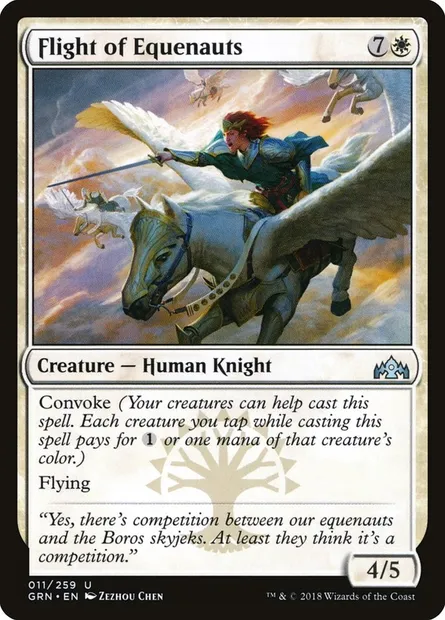 Flight of Equenauts, Magic card GRN 11 — Guilds of Ravnica set