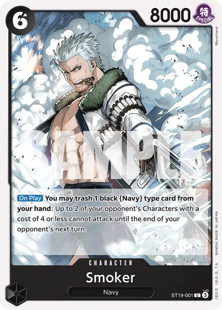 Smoker, One Piece card ST19-001 — Black Smoker set