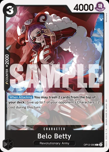 Belo Betty, One Piece card OP12-090 — LEGACY OF THE MASTER set