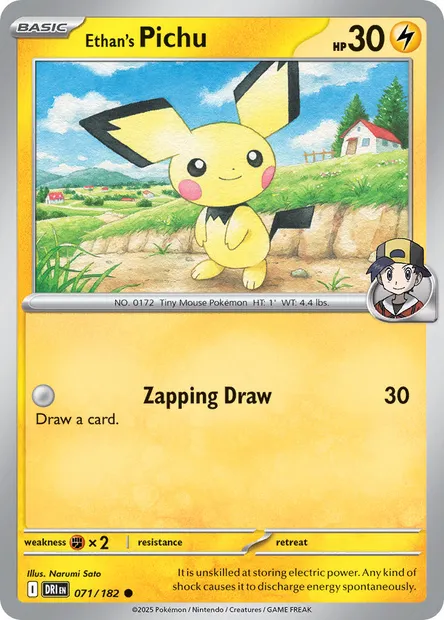 Ethan's Pichu, Pokémon card DRI 071 — Destined Rivals set