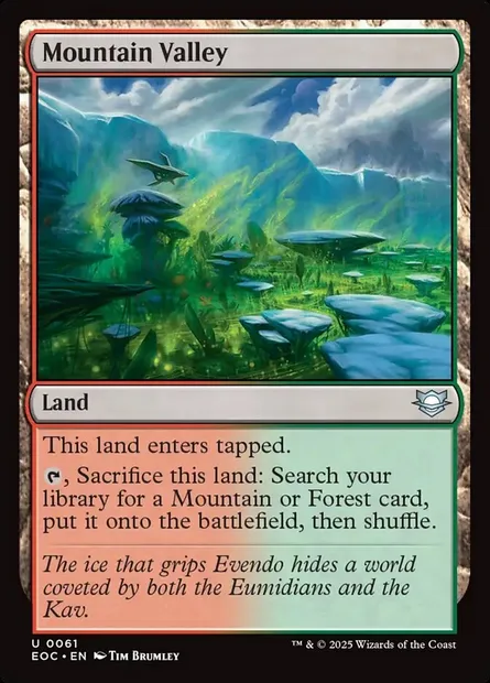 Mountain Valley, Magic card EOC 61 — Edge of Eternities Commander set